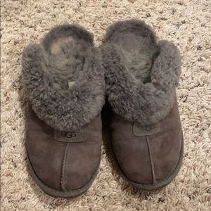 grey UGG slippers